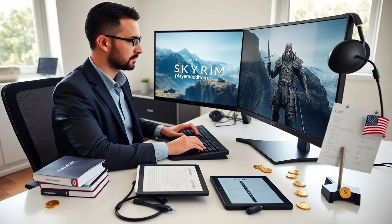 skyrim console commands gold